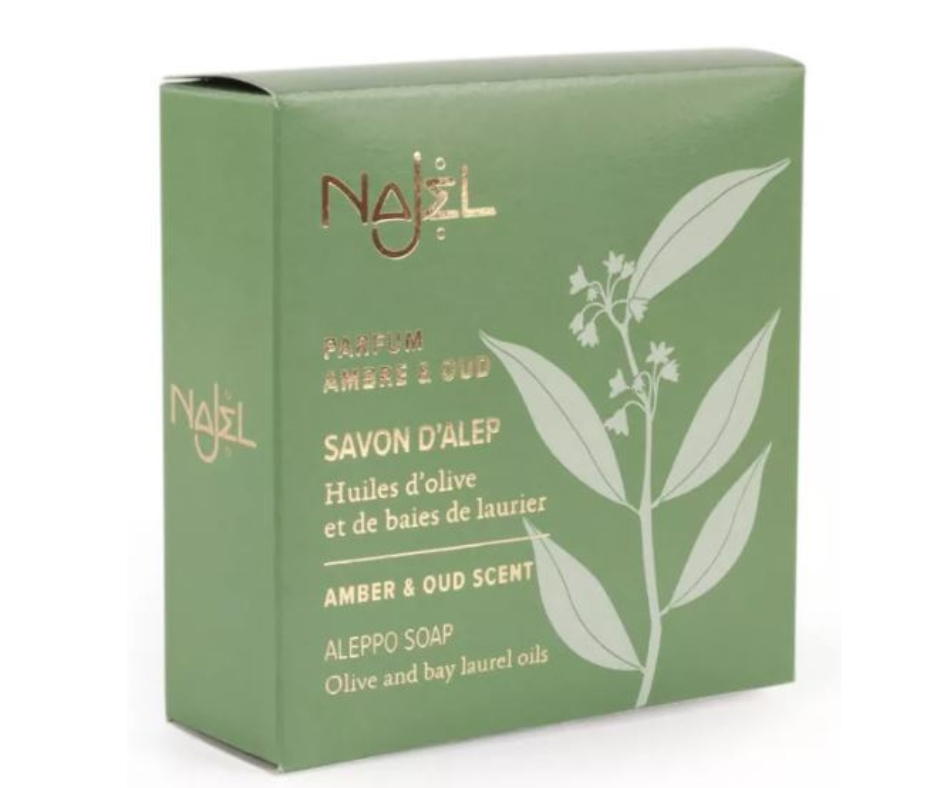 NAJEL Savon d'Alep Ambre et Oud Huiles d'olive et de baies de laurier