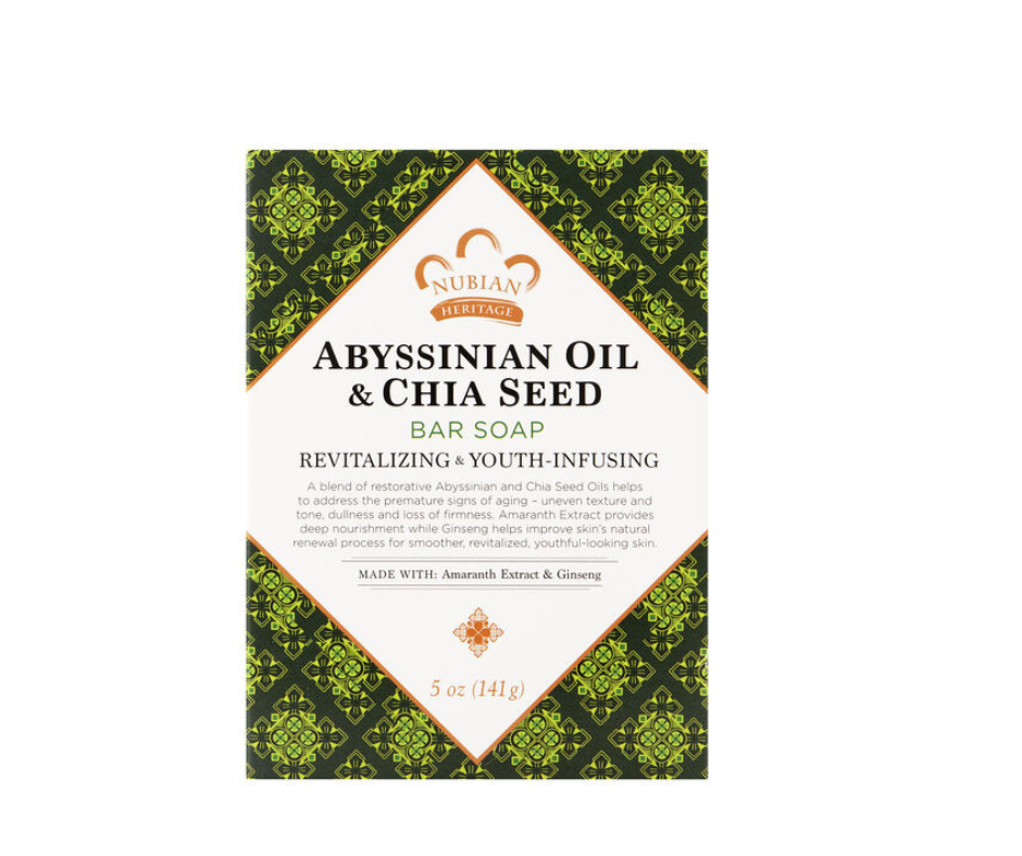 NUBIAN Heritage- Abyssinian Oil & Chia Seed Bar Soap 142g