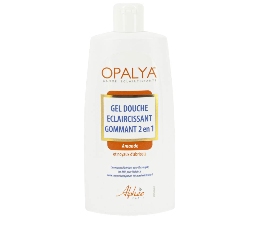 OPALYA GEL DOUCHE ÉCLAIRCISSANT GOMMANT 2 EN 1 - AMANDE ET NOYAUX D'ABRICOTS 300ml