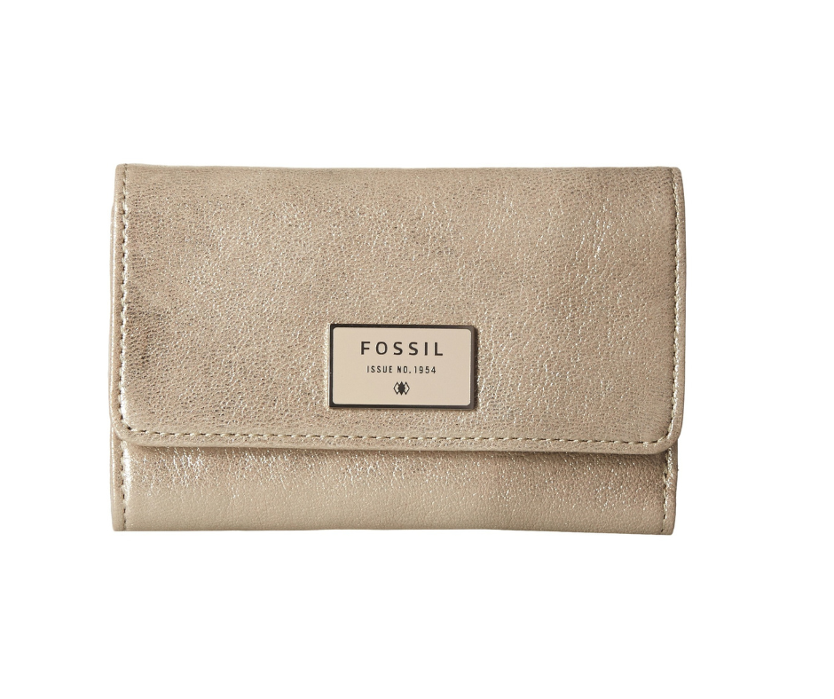 FOSSIL PORTEFEUILLE COULEUR OR EN CUIR