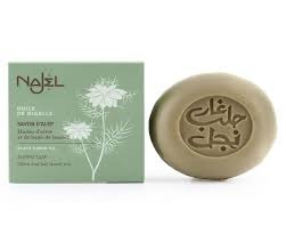 NAJEL Savon d'Alep à l'huile de Nigelle Anti-imperfection et anti-irritation