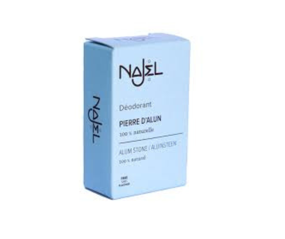 NAJEL Déodorant naturel Pierre d'Alun Aisselles, pied et soin après-rasage