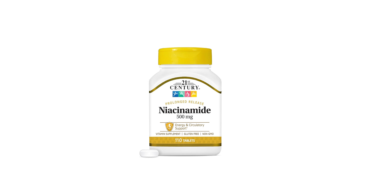 21st Century Niacinamide 500 mg | Peau Saine, Énergie & Équilibre de l’Organisme | Sequoia Store Côte d’Ivoire