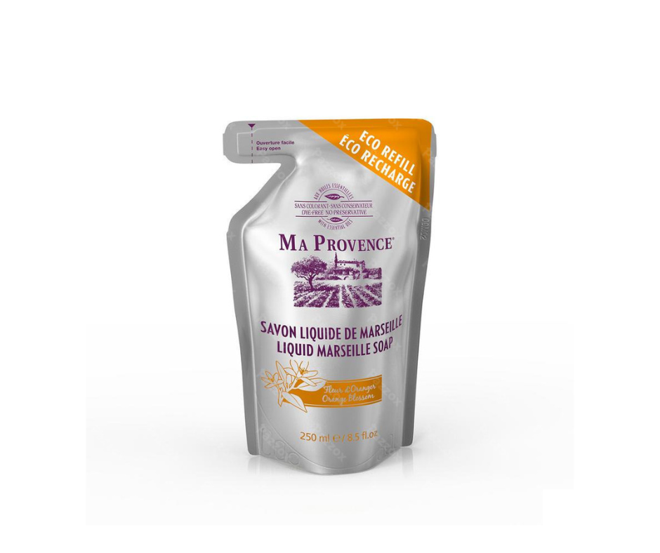 Ma Provence Savon Liquide de Marseille Eco recharge Fleur d'Orange 250ml