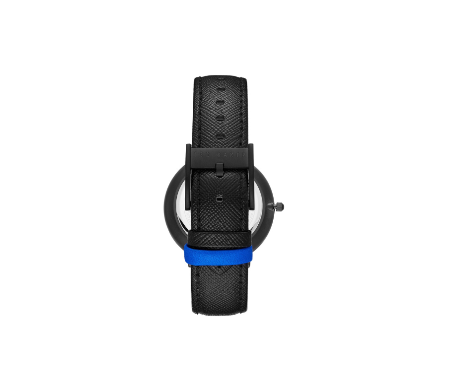 TED BAKER MONTRE POUR HOMME AVEC BRACELET EN CUIR NOIR