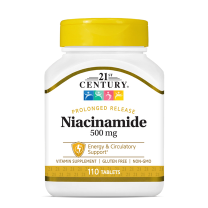 21st Century Niacinamide 500 mg | Peau Saine, Énergie & Équilibre de l’Organisme | Sequoia Store Côte d’Ivoire