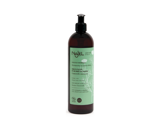 NAJEL Shampooing au Savon d'Alep 2en1 Cheveux Normaux Eau de camomille