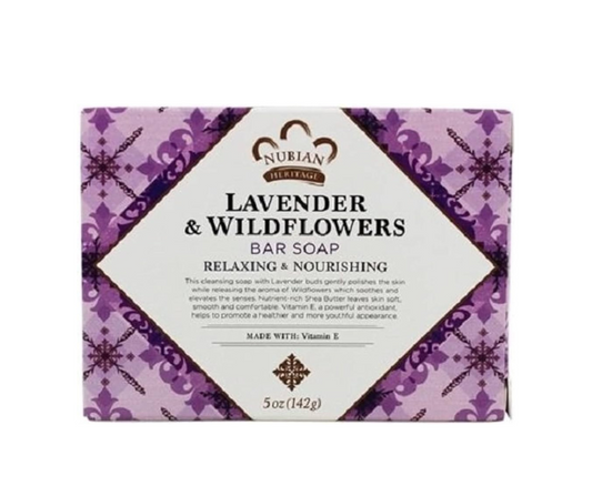 NUBIAN Heritage- Lavender & Wildflowers Bar Soap 142g