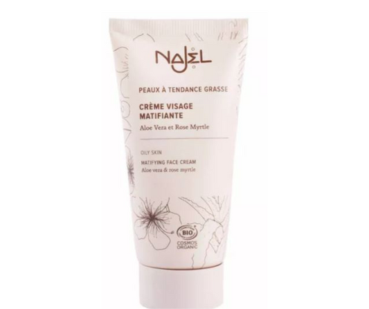 NAJEL Crème visage matifiante Peaux à tendances grasses Citron et Aloe Vera