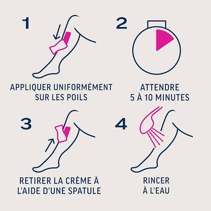 VEET Crème Dépilatoire aux huiles essentielles et parfum Rose Velours 180ML