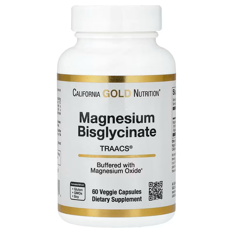 California Gold Nutrition Magnesium Bisglycinate| Relaxation, Anti-Stress & Récupération Optimale | Sequoia Store Côte d’Ivoire
