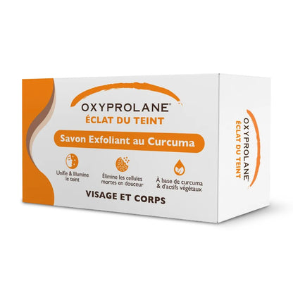 Savon Exfoliant au Curcuma Oxyprolane – Éclat du Teint & Anti-Taches | Sequoia Store Côte d’Ivoire