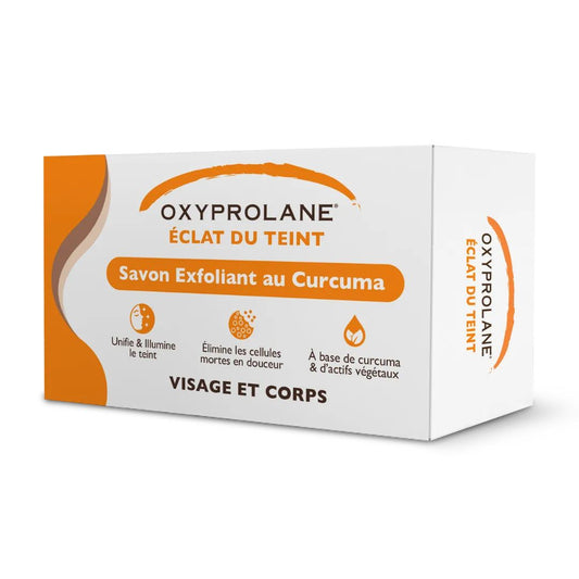 Oxyprolane Savon Exfoliant au curcuma Éclat du teint | Sequoia Store Côte d’Ivoire